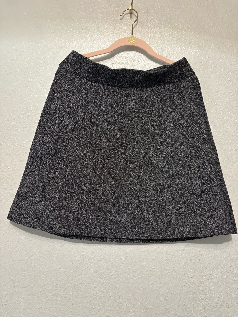 LOFT Gray Black Marled A-Line Skirt Size M